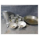 Tin Items & Pewter Mugs