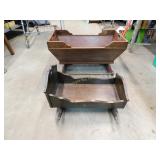 Two Vintage Wooden Doll Cradles