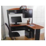 L-Shaped Desk with Hutch