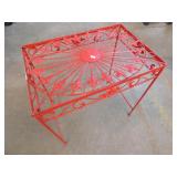 Small Red Metal Table