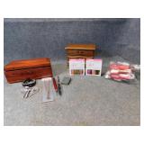 Small Jewelry Box, Zippo Lighter, Necklaces