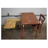 Vintage TV Tray, Wood Table/Chair, Stand
