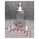 Bar Time!  Shaker and Shot Glasses