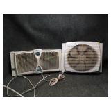 Pair of White Window Fans