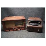 Antique Radio & Sound Scriber Record Player