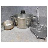 Stock Pot, Small Pan and Tortilla Pan