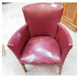 Red Leather Look Chair