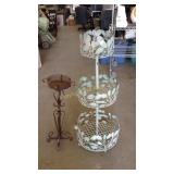 Two Vintage Wrought Iron Plant Holders