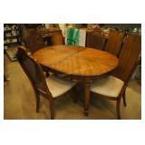 Dining Room Table w/Four Chairs, Two Leaves