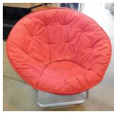 Collapsible Round Red Chair