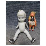 2 Antique Strung Joint Dolls