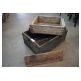 Pair of Vintage Wood Boxes