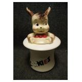 Rabbit in a Hat Cookie Jar