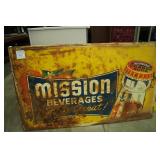 large Vintage Mission soda sign