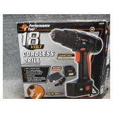 Performance Tools 18 Volt Cordless Drill