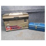 Metal Tacklebox w/ Tackle & Larger Tacklebox