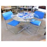 Retro Chrome/Glass Dining Set