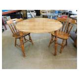 Wood Dining Set w/2 Chairs