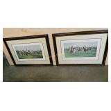 2 Vintage Framed Polo Prints