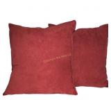 Pair of Suede-Look 22" Decorative Pillows