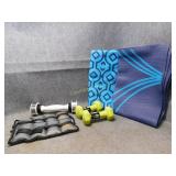 Two Yoga Mats & Weights