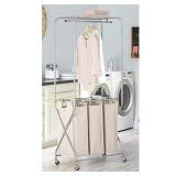 Alcove Triple Bin Sorter with Garment Bar