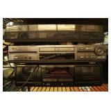 Turntable, DVD Player, and Tape Deck Set
