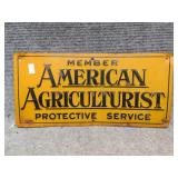 VINTAGE AMERICAN AGRICULTURIST SIGN