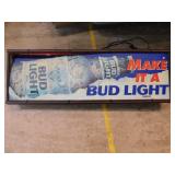 Vintage Bud Light Lighted Sign