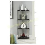 Black 4-Tier Corner Shelf
