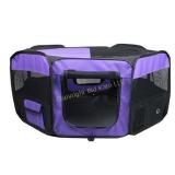 Iconic Pet Portable Pet Soft Play Pen - Purple