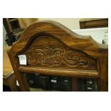 Vintage Wood Framed Wall Mirror