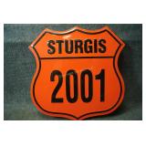 sturgis embossed 2001 sign