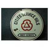 heavy cities double sided sign