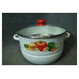 Huge White Enamel Stock Pot