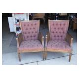 Pair of Paisley Print Occasional Chairs