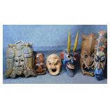Variety of 6 Masks from Around the World
