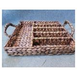Wicker Silverware Organizer