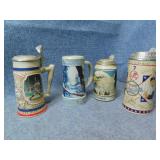 Variety of 4 Collectible Steins
