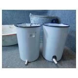Enamelware Items & Steel Bucket