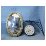 Antique Mirror & Decorative Clock