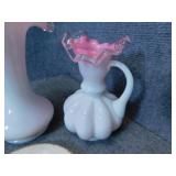 Glass Vases (Possibly Fenton) and more
