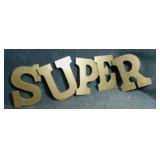 Box of Gold Wood Letters