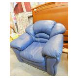 Very Comfortable Blue Leather Chair
