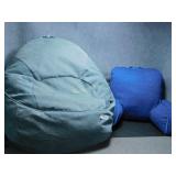 XL Zig Zag Gray Bean Bag Chair