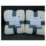 2 Twin Sweater Knit Blankets