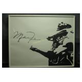 Framed Michael Jordan Silhouette Drawing
