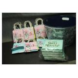 2 Metal Serving Tubs w/Gift Bags