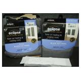 2 New Eclipse Black Out Curtain Panels