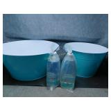 Large Metal Decrative Tubs